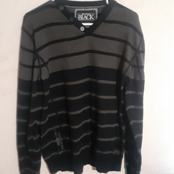 Buckle Black No. 48 Athletic Fit Men's Sweater in Size L - Picture 1 of 5